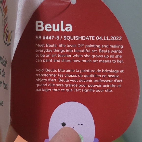 8" Valentine's Day Squishmallow, Beula - Picture 3 of 3
